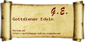 Gottdiener Edvin névjegykártya